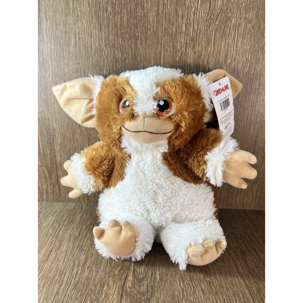 Gremlins Gizmo 9 Inch Plush Toy Factory Brown White Mogwai Stuffed Animal NWT‎